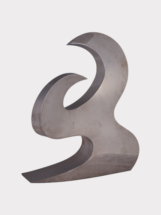 Abstract Chrome Steel Sculpture by Gary Kahle