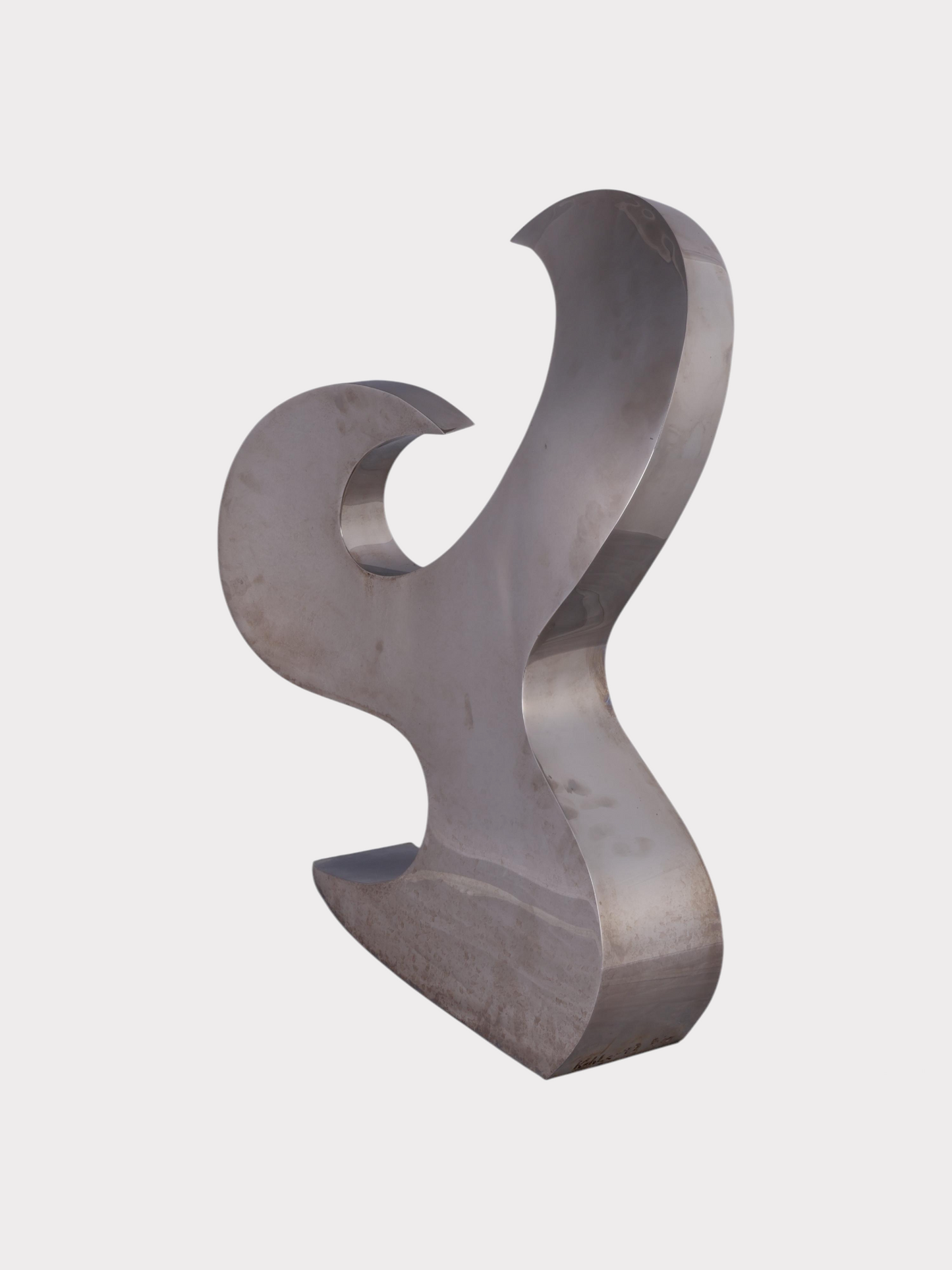Abstract Chrome Steel Sculpture by Gary Kahle