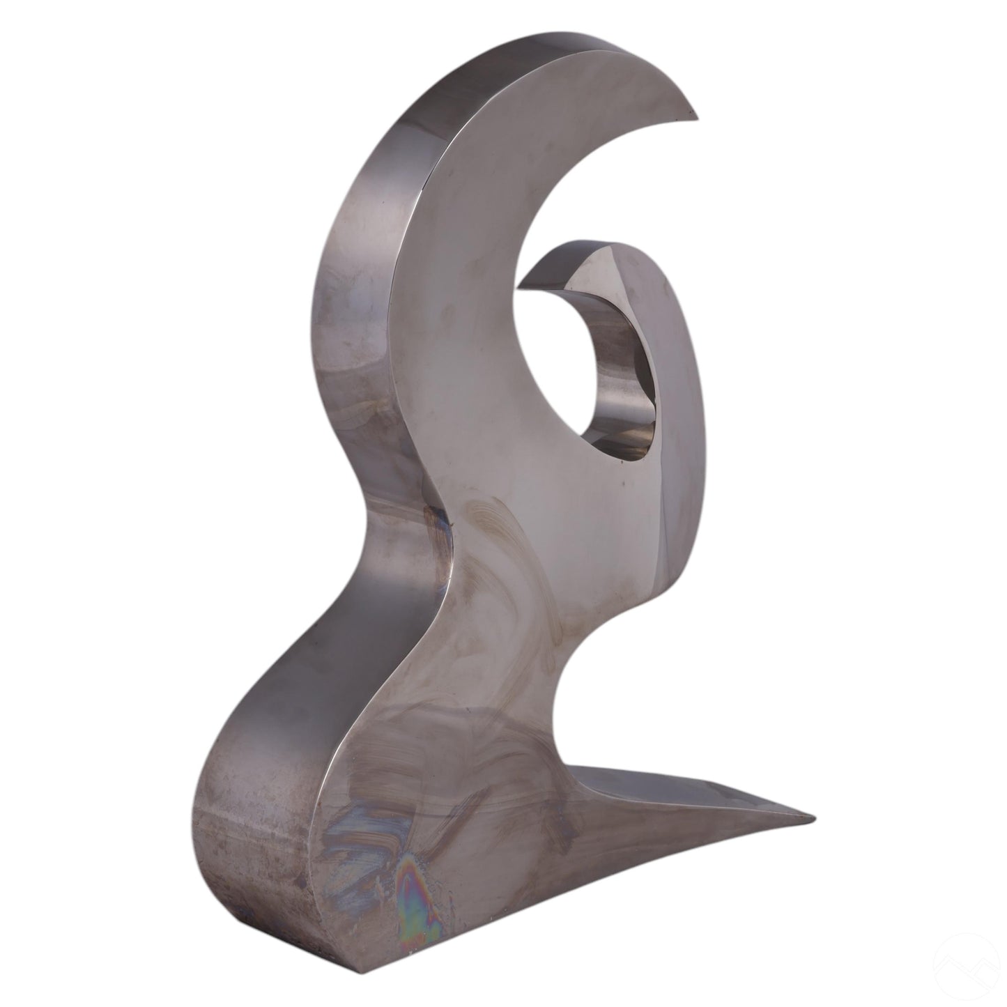 Abstract Chrome Steel Sculpture by Gary Kahle