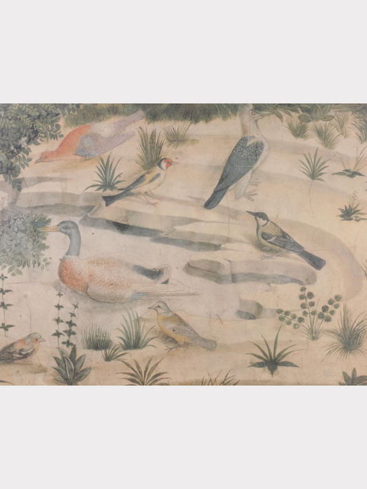 Offset Lithograph After Benozzo Gozzoli of Birds Around a Pond