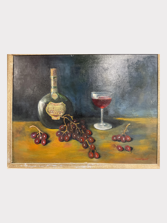 Still Life Wine Oil Painting - Doris Borst