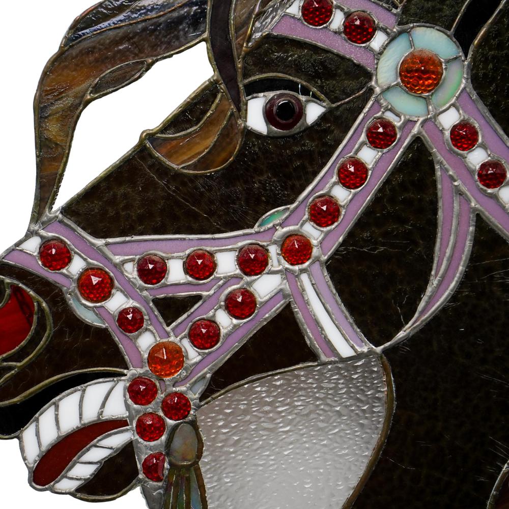 Equestrian Stained Glass Horse Panel