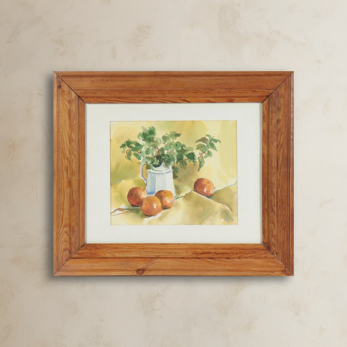 Still life with Branches and Orange fruit - J. Love, (20th century)
