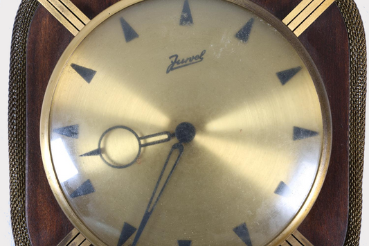 Jurvel German Walnut & Brass Rope Wall Clock