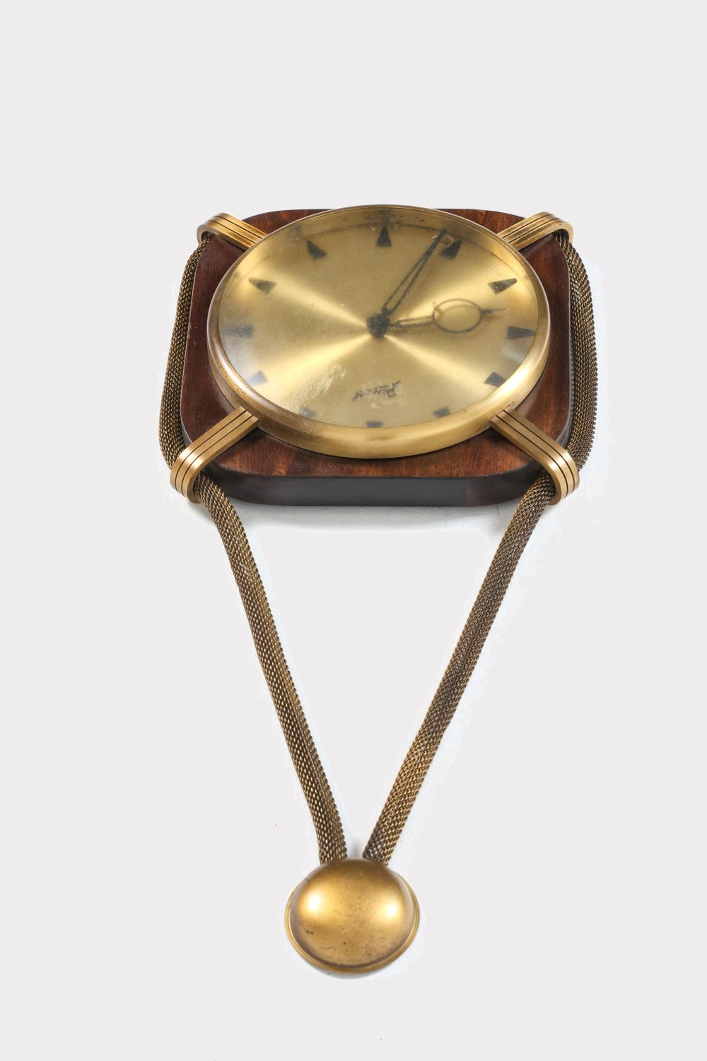 Jurvel German Walnut & Brass Rope Wall Clock