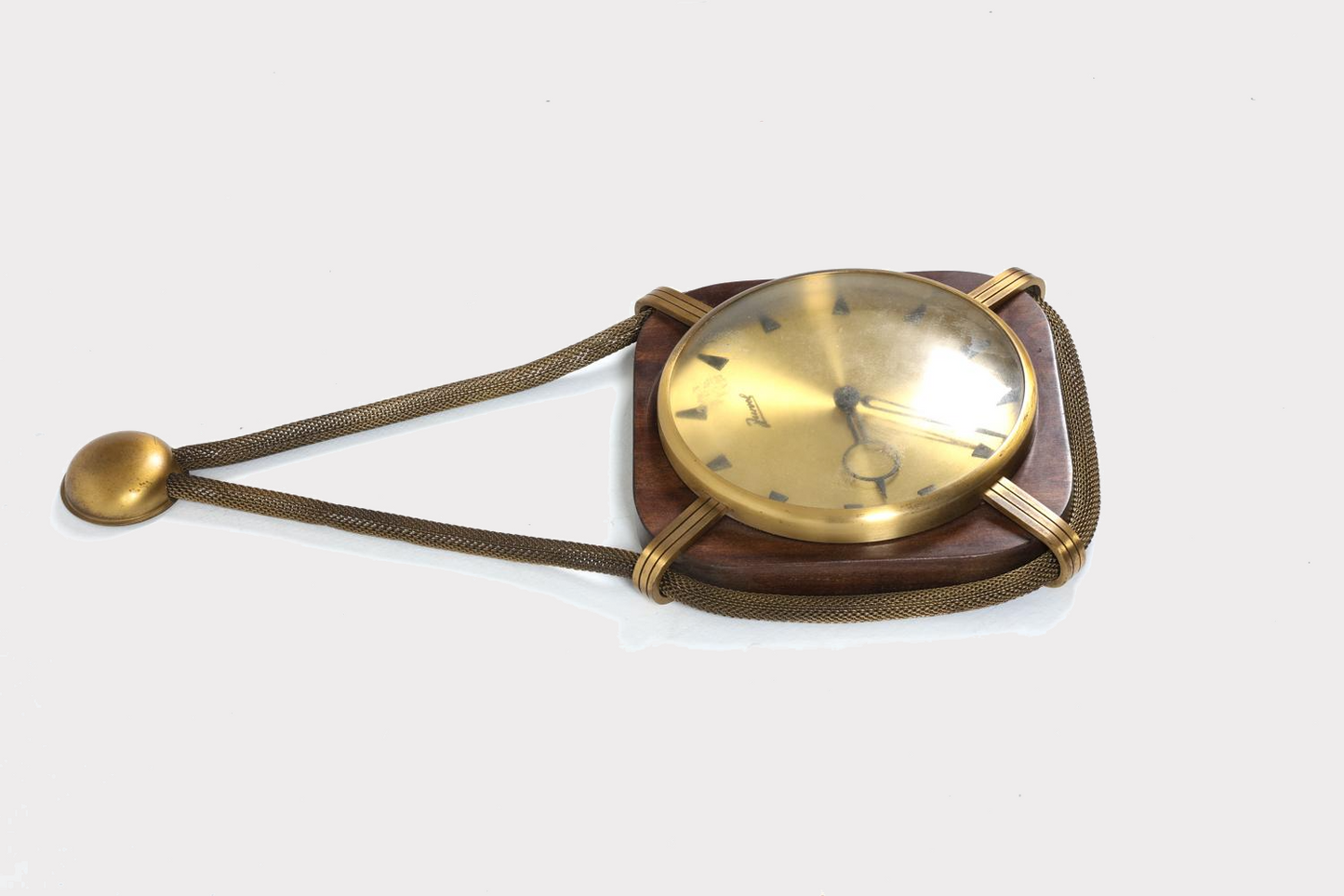 Jurvel German Walnut & Brass Rope Wall Clock