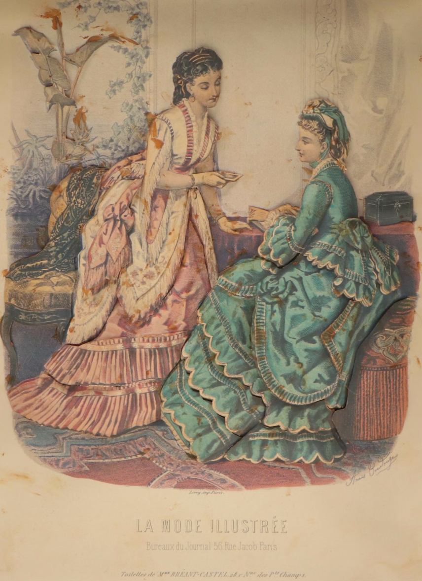 La Mode Illustrée Wood Framed Relief Prints