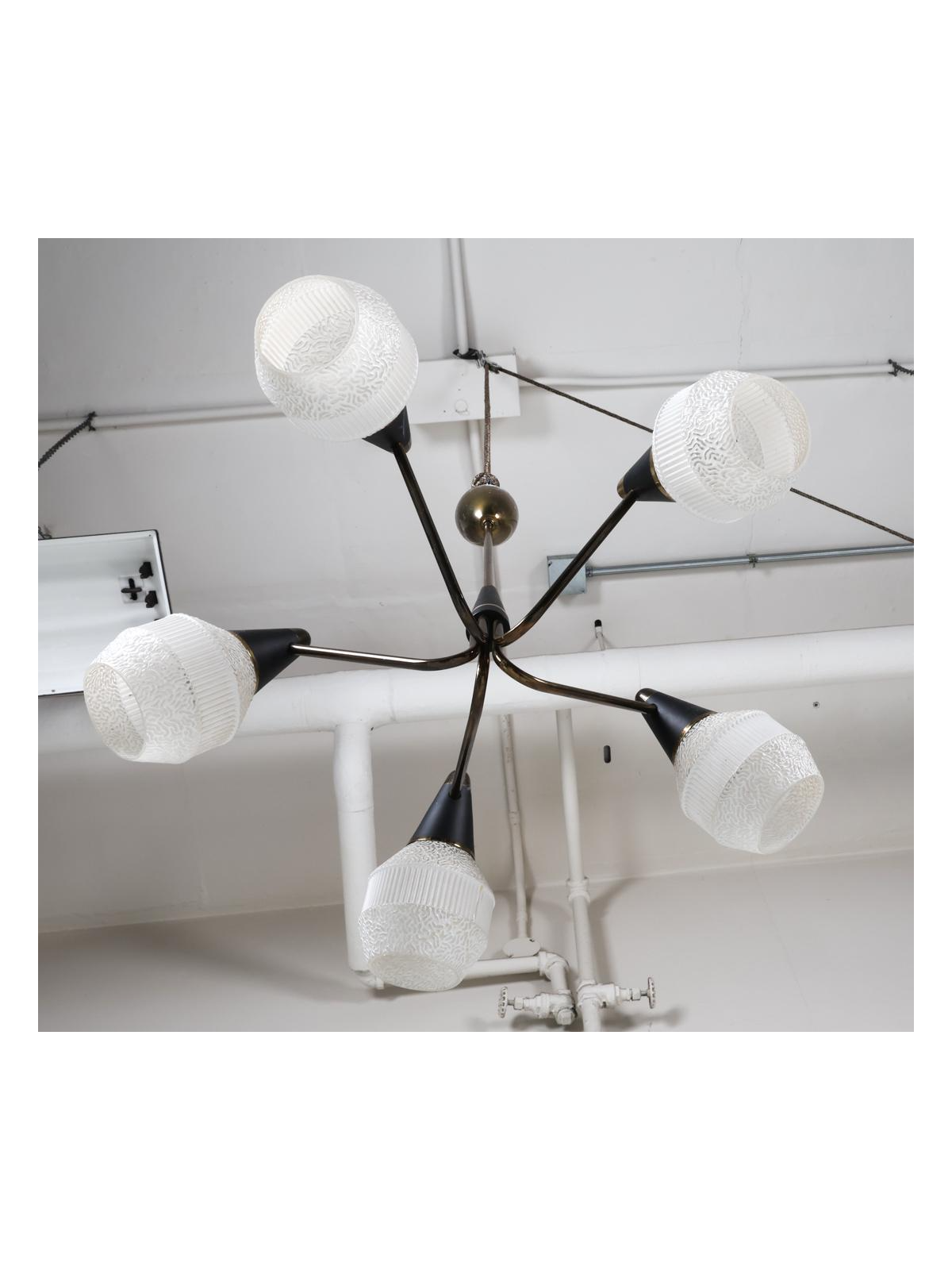 Mid-Century Stilnovo Style Chandelier