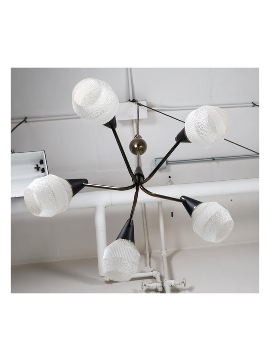 Mid-Century Stilnovo Style Chandelier