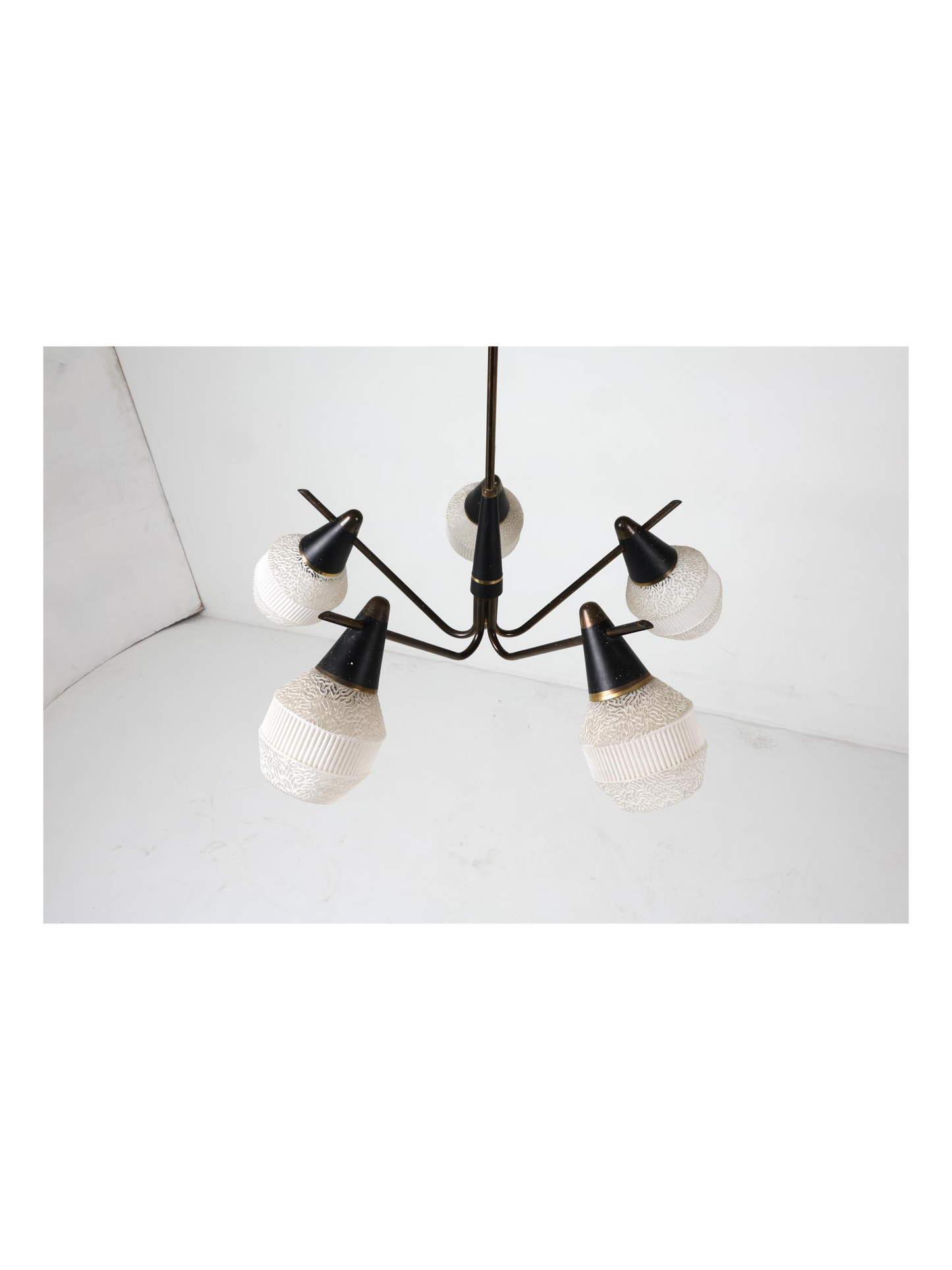 Mid-Century Stilnovo Style Chandelier
