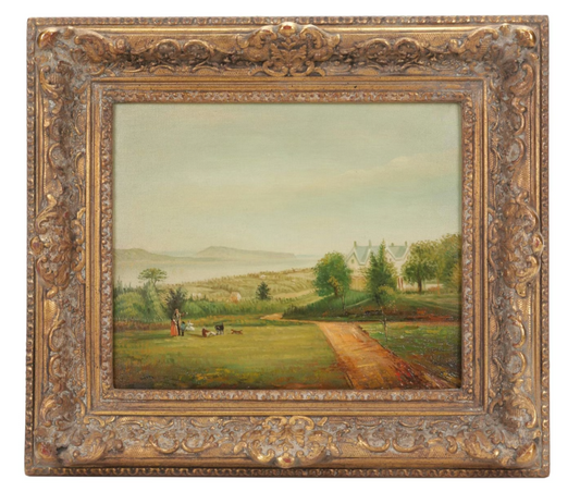 Oil Painting after Frederick Rondel "Frasier Home on the Hudson"