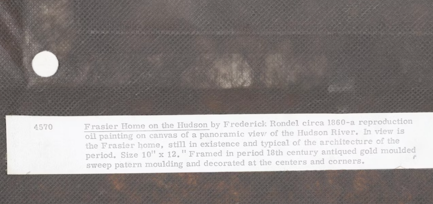 Oil Painting after Frederick Rondel "Frasier Home on the Hudson"