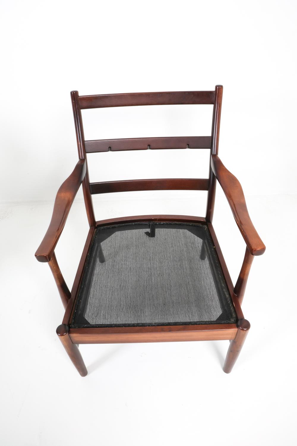 PAIR OF SCANDINAVIAN BEECH ARMCHAIRS C. 1960S