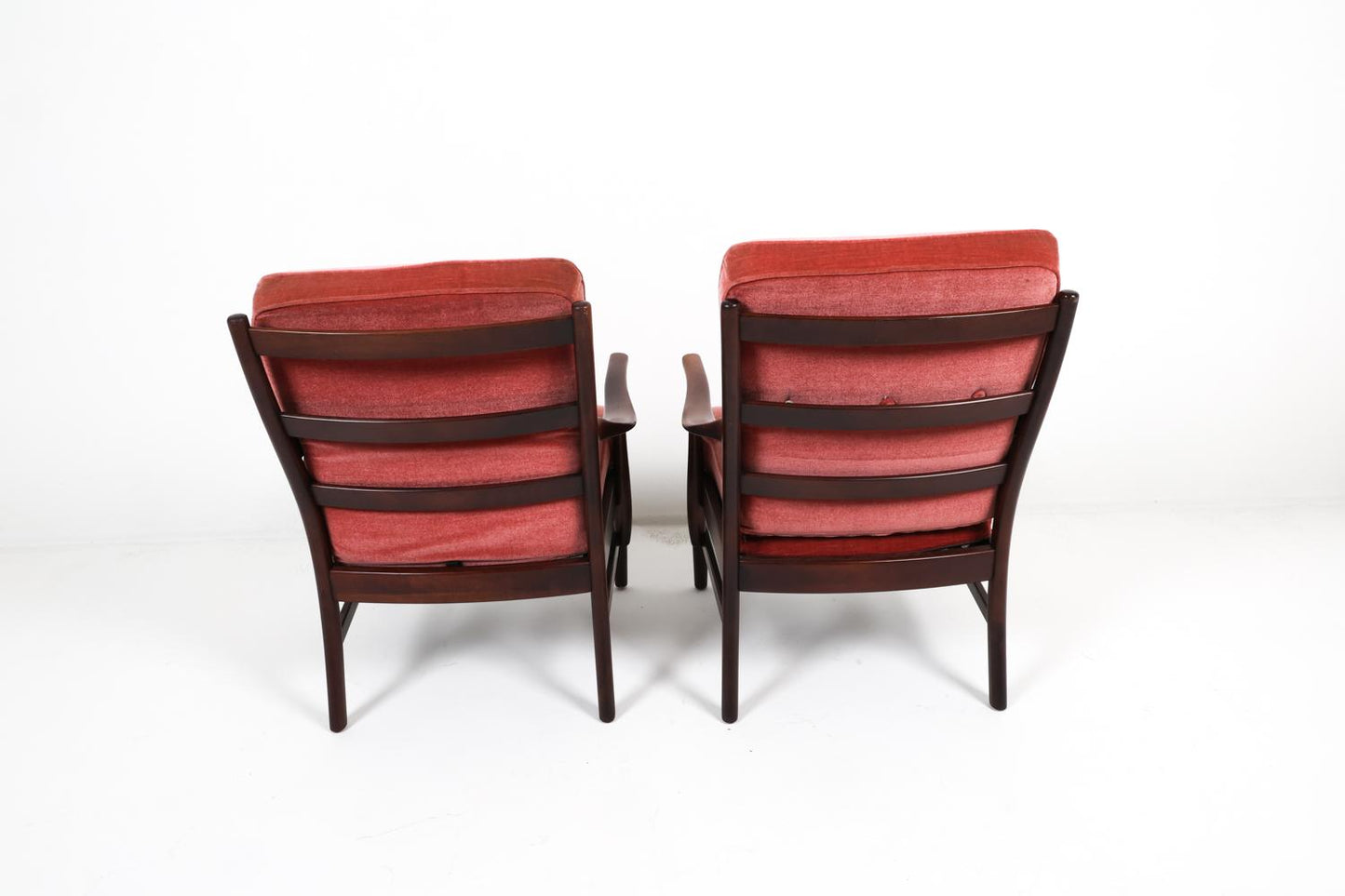 PAIR OF SCANDINAVIAN BEECH ARMCHAIRS C. 1960S
