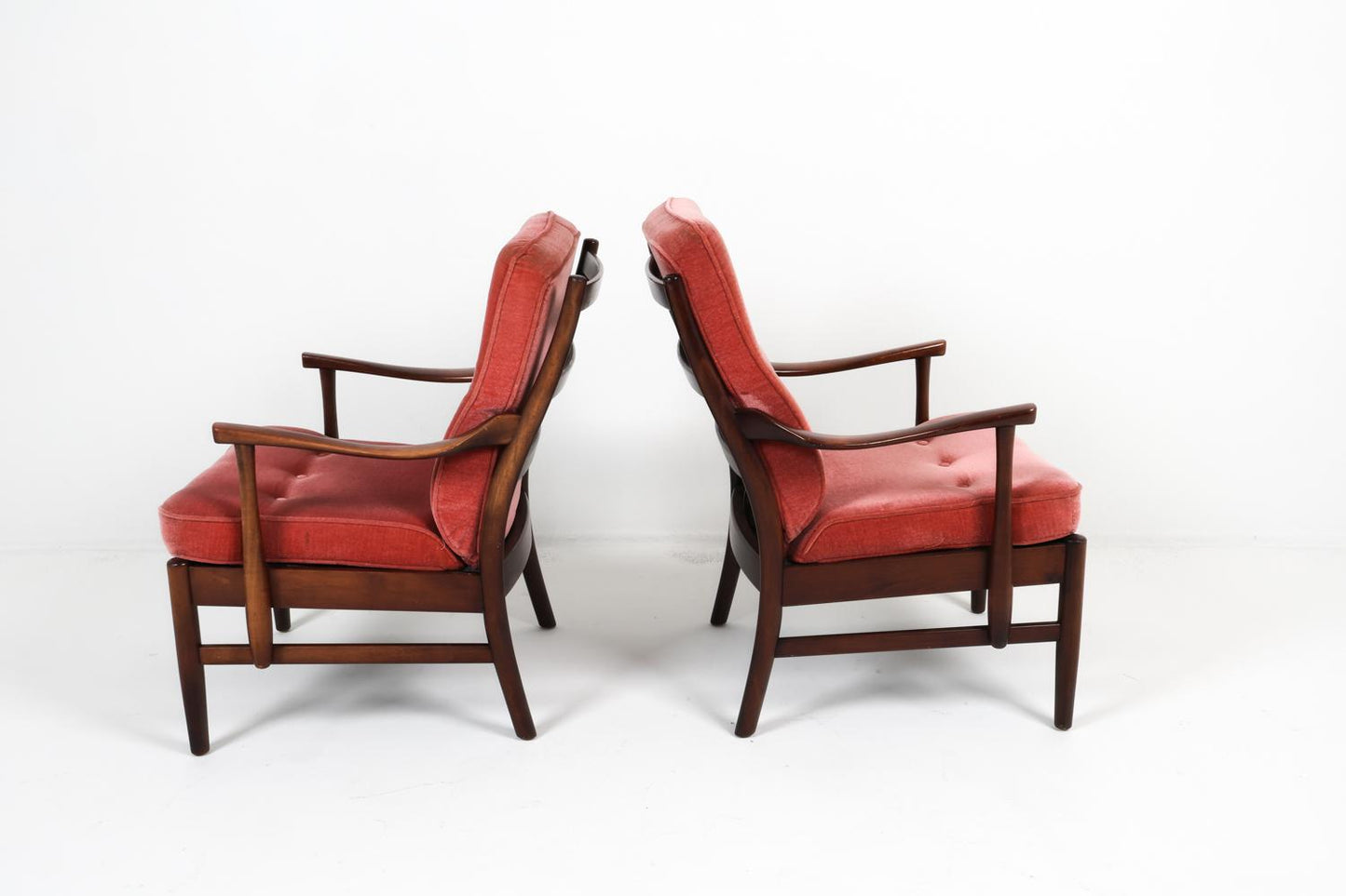 PAIR OF SCANDINAVIAN BEECH ARMCHAIRS C. 1960S
