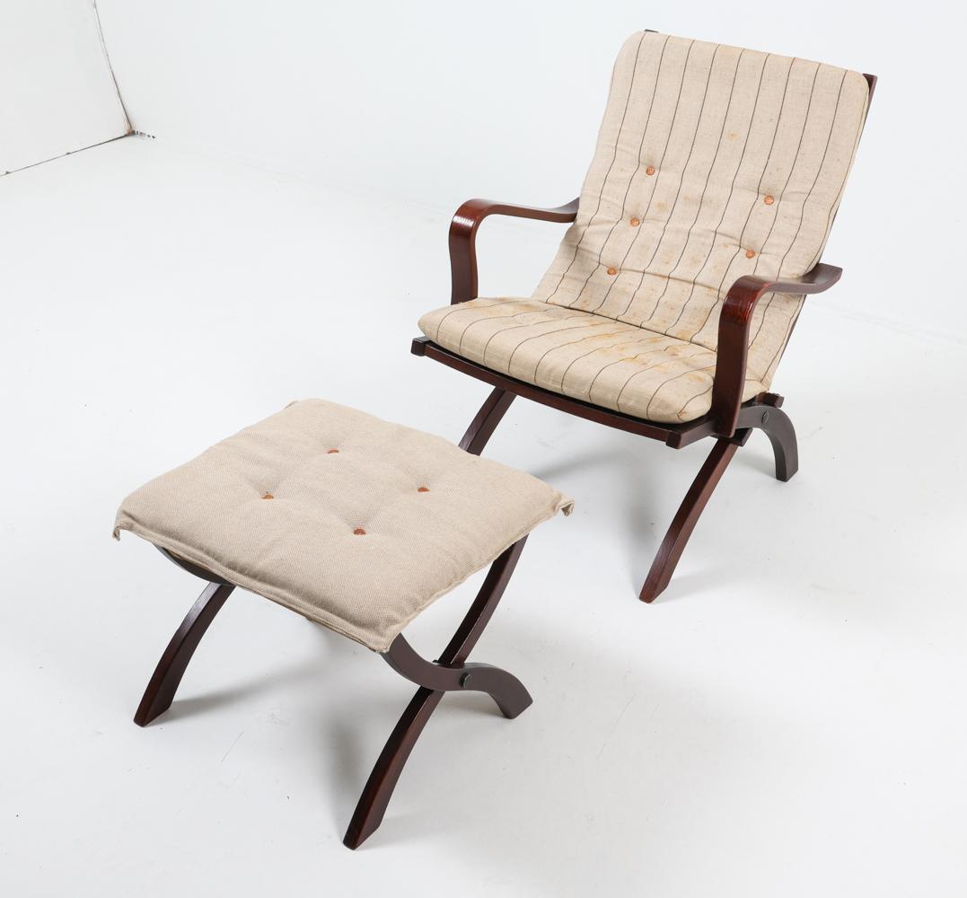 Silkeborg Danish Oak Lounge Chair w/ Ottoman