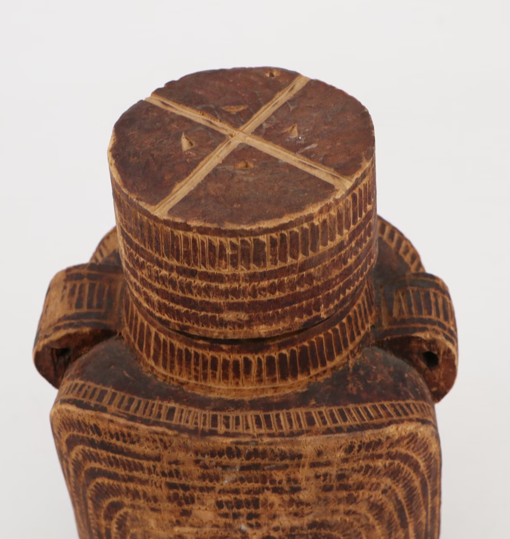 Indian Wooden Footed Snake Charmer's Vessel