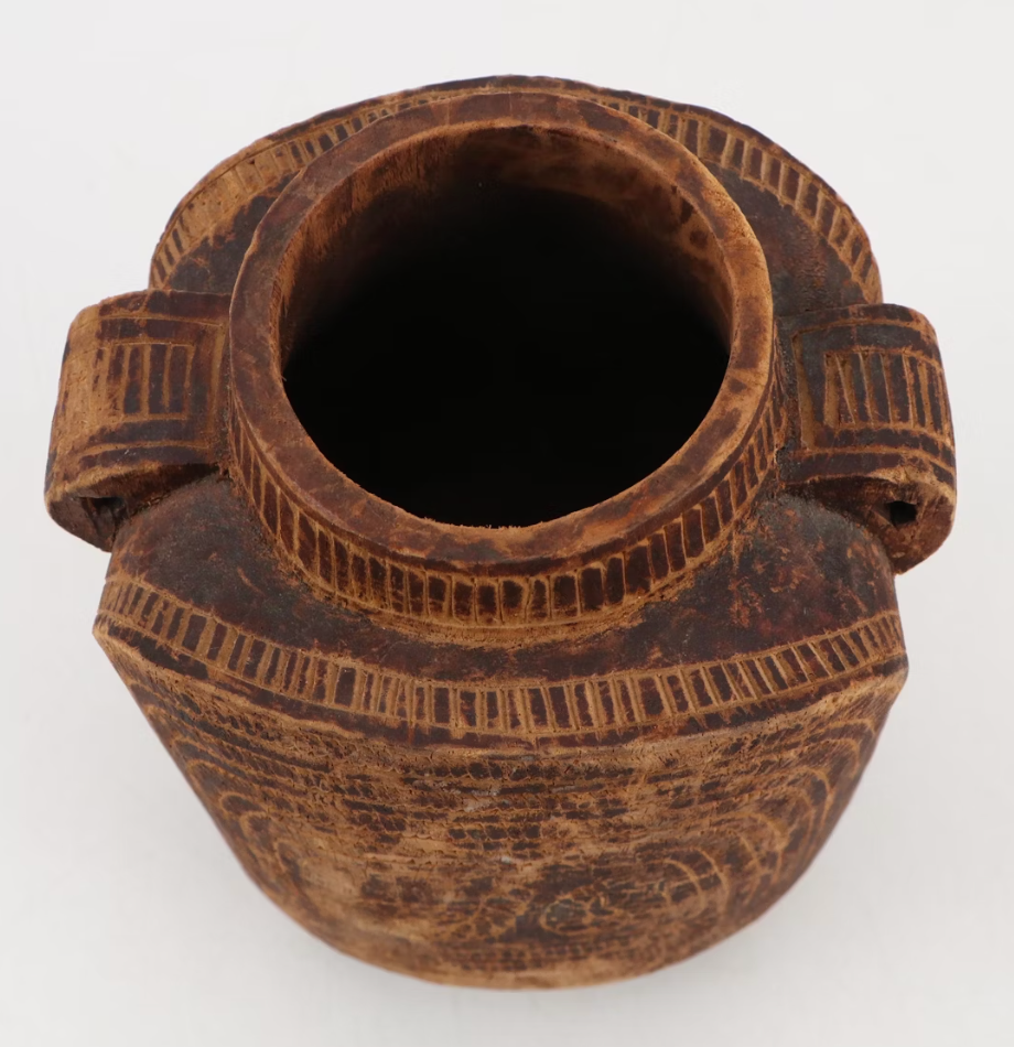 Indian Wooden Footed Snake Charmer's Vessel