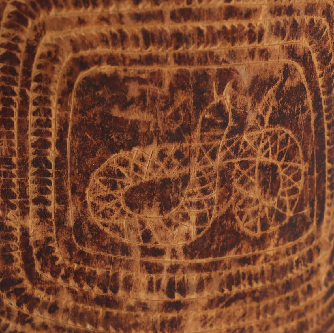 Indian Wooden Footed Snake Charmer's Vessel