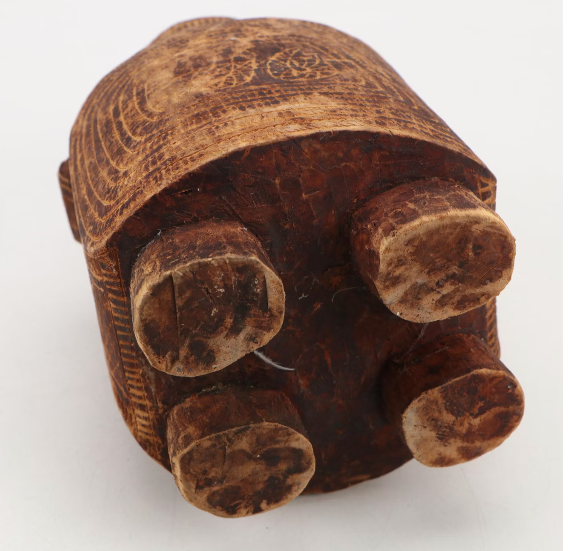 Indian Wooden Footed Snake Charmer's Vessel