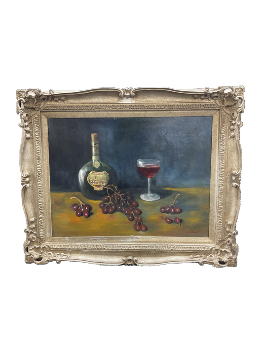 Still Life Wine Oil Painting - Doris Borst