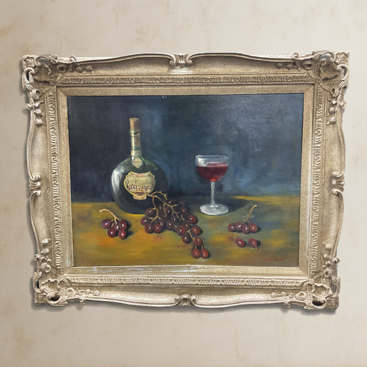 Still Life Wine Oil Painting - Doris Borst