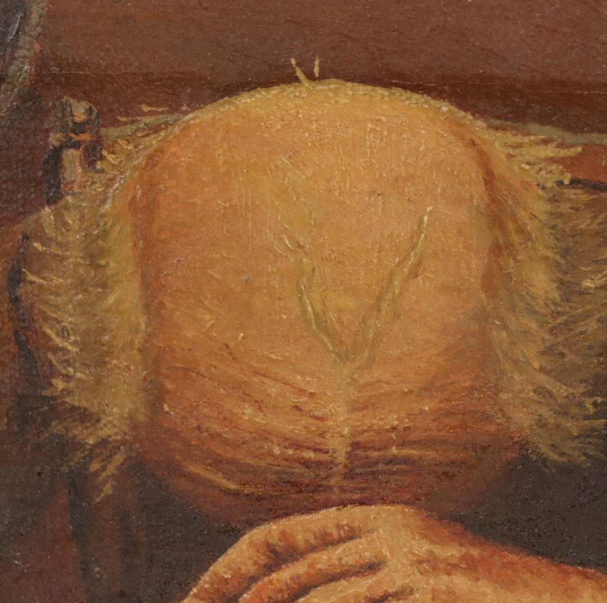 Scholar Asleep at His Desk [Early 20th Century Oil Painting]