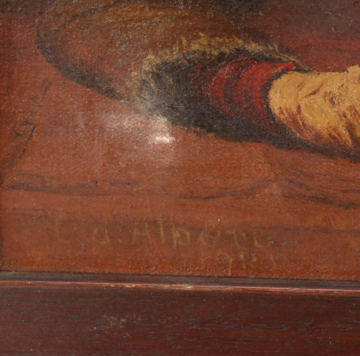 Scholar Asleep at His Desk [Early 20th Century Oil Painting]