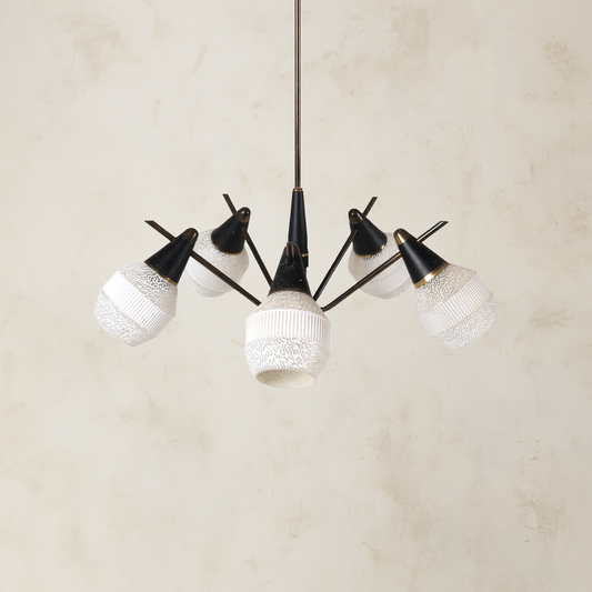 Mid-Century Stilnovo Style Chandelier
